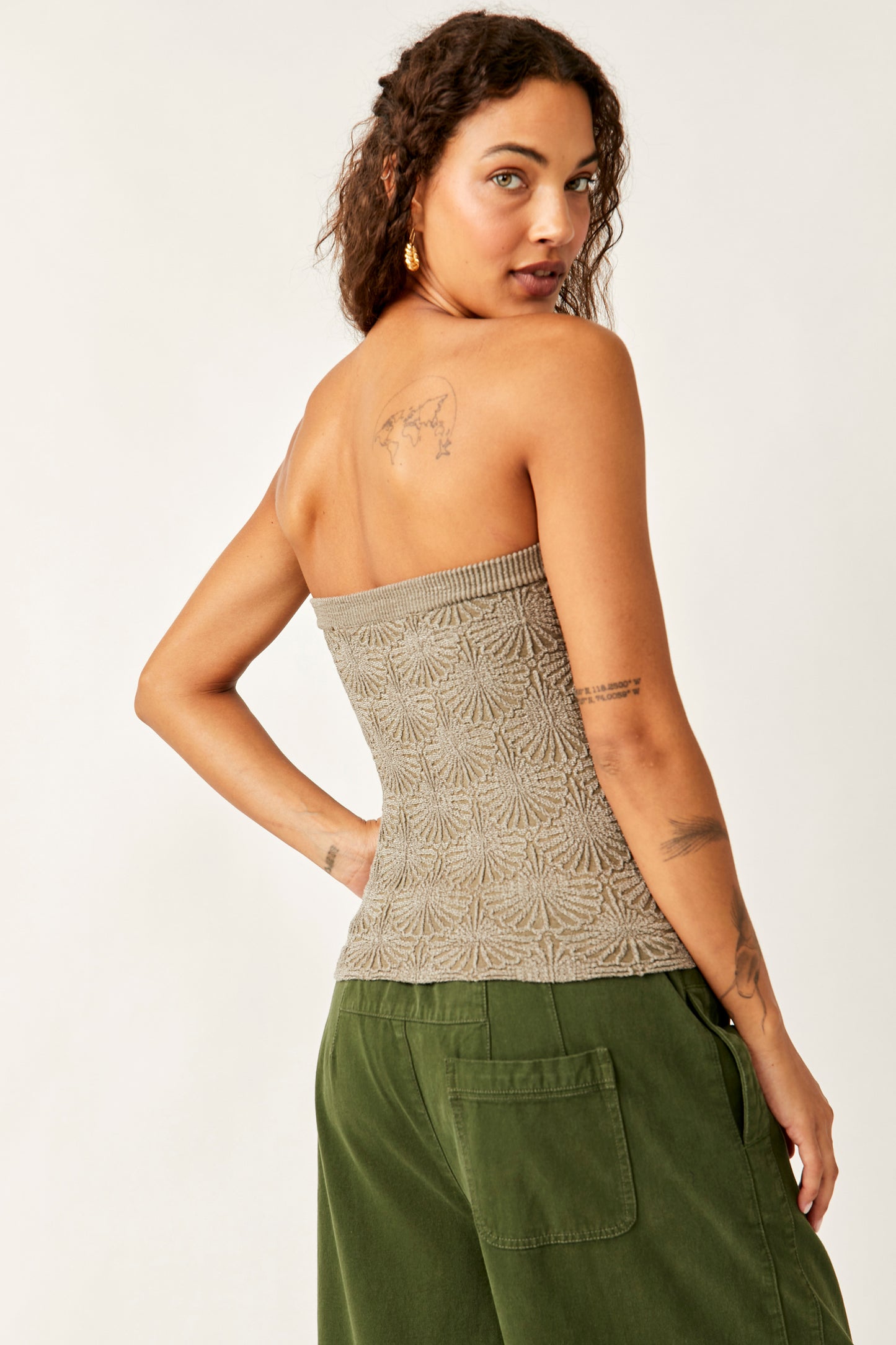 Free People Love Letter Tube Top - Army