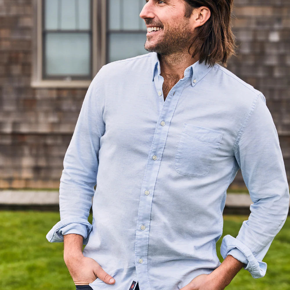 
                      
                        Faherty Stretch Oxford Shirt 2.0 - Blue Heather
                      
                    