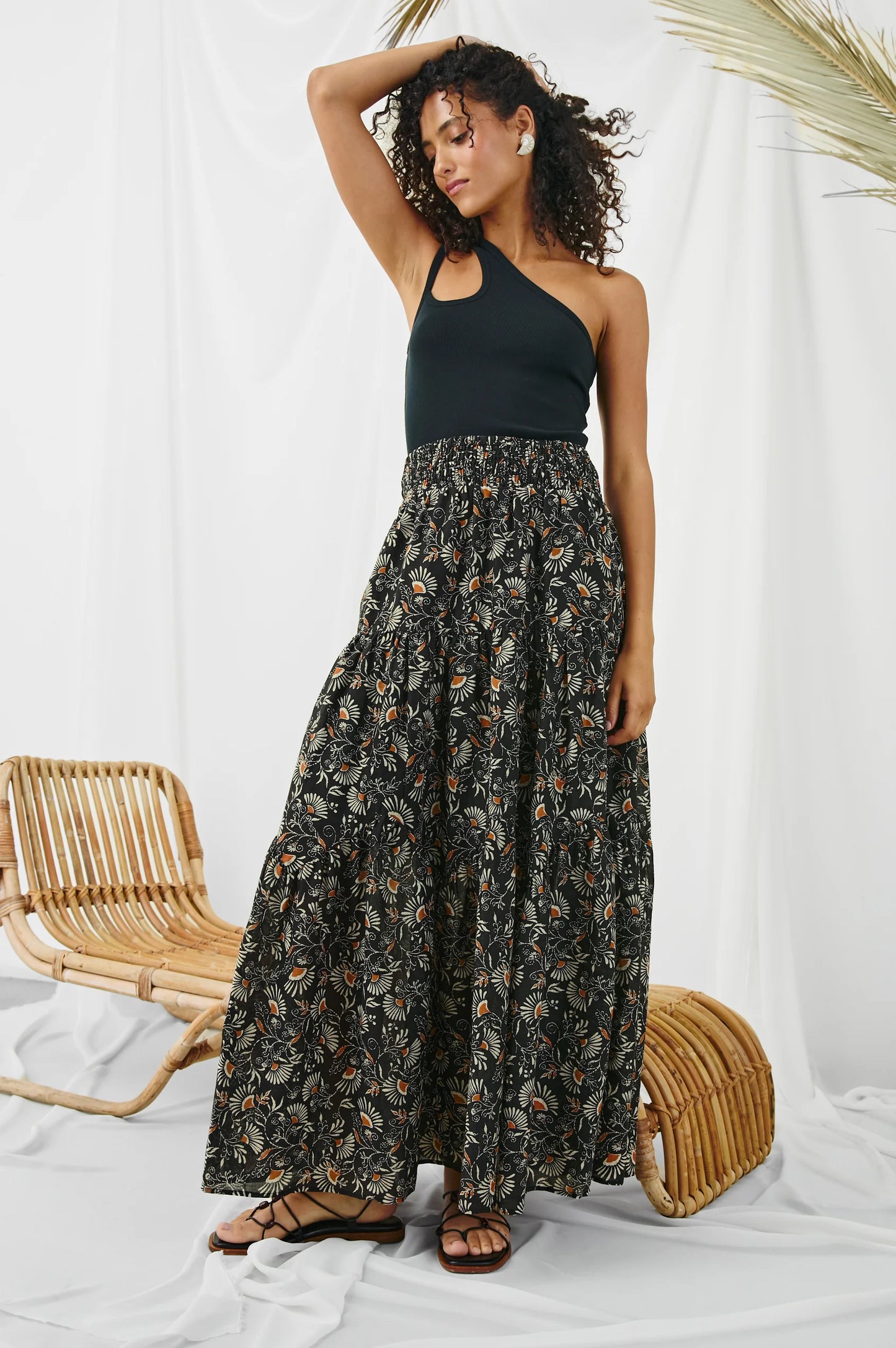 Shop the tiered Peony Maxi Skirt by Rails at Harbour Thread