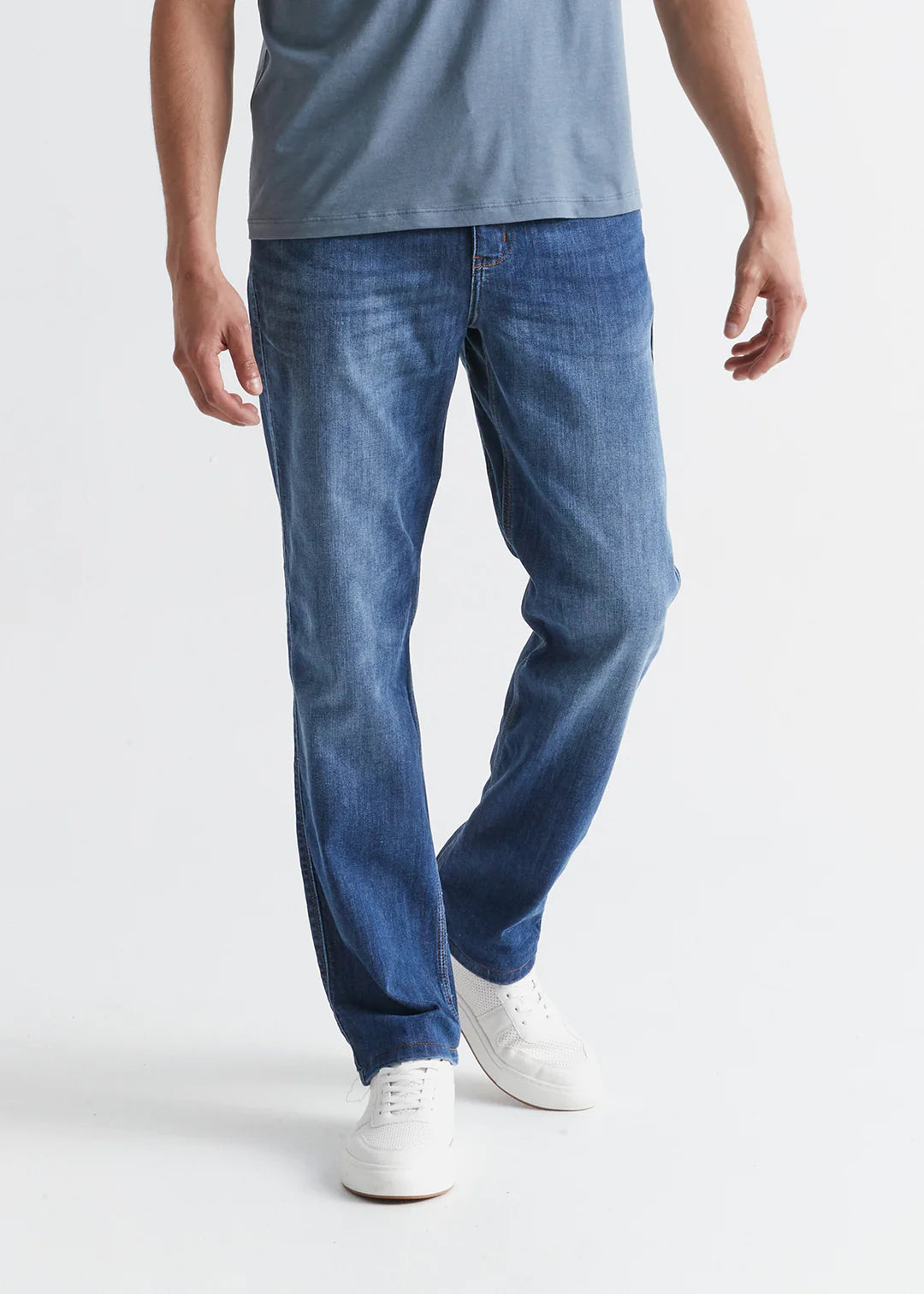 Performance Denim Athletic Straight Men's Jeans by DU/ER in color Galactic