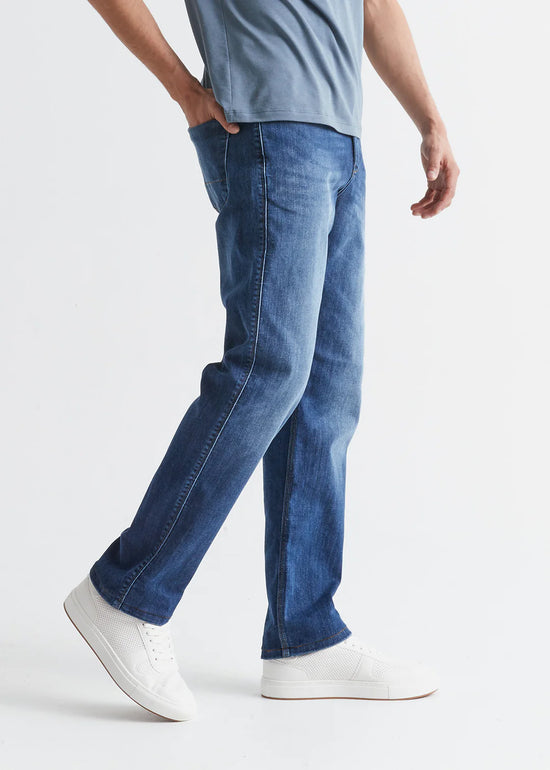Performance Denim Athletic Straight Men's Jeans by DU/ER in color Galactic