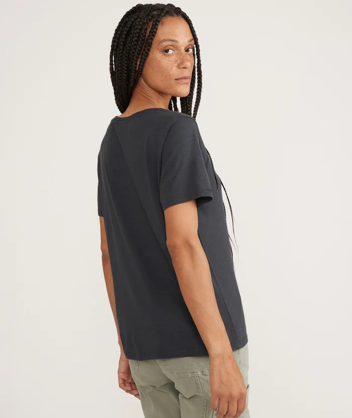 Women's oversized black short sleeve tee from Marine Layer