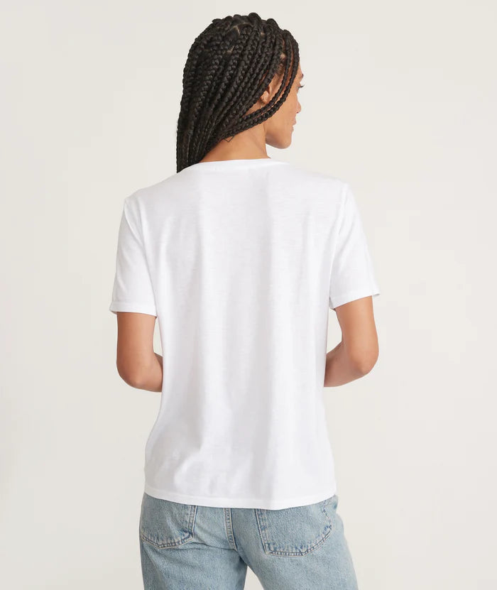 Women's white oversized short sleeve tee from Marine Layer