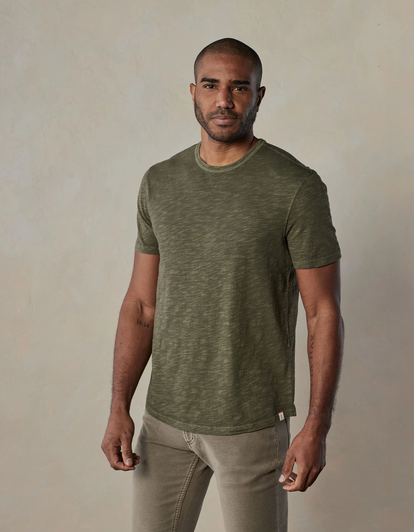 The Normal Brand Legacy Jersey Perfect Tee - Dusty Olive