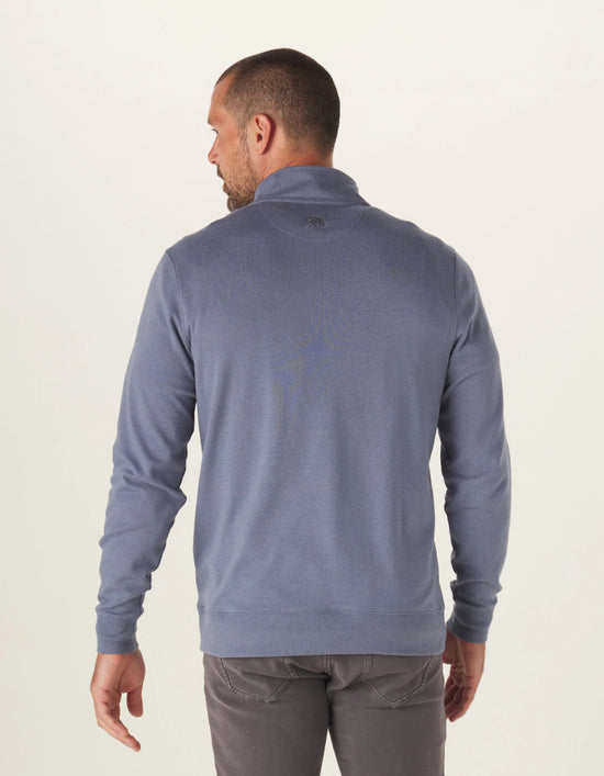 The Normal Brand Puremeso Weekend Quarter Zip - Mineral Blue