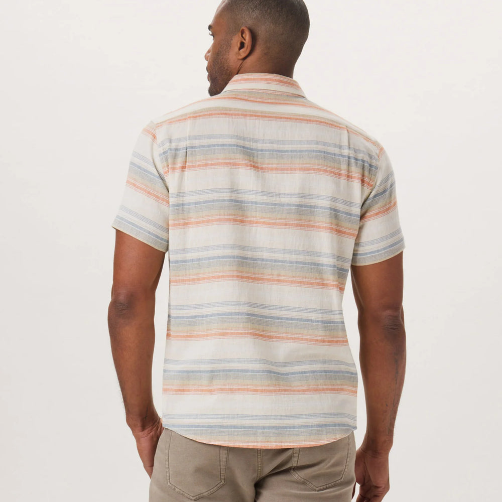 
                      
                        Back view of The Normal Brand's Freshwater Button Up Shirt in the color Canyon Stripe
                      
                    