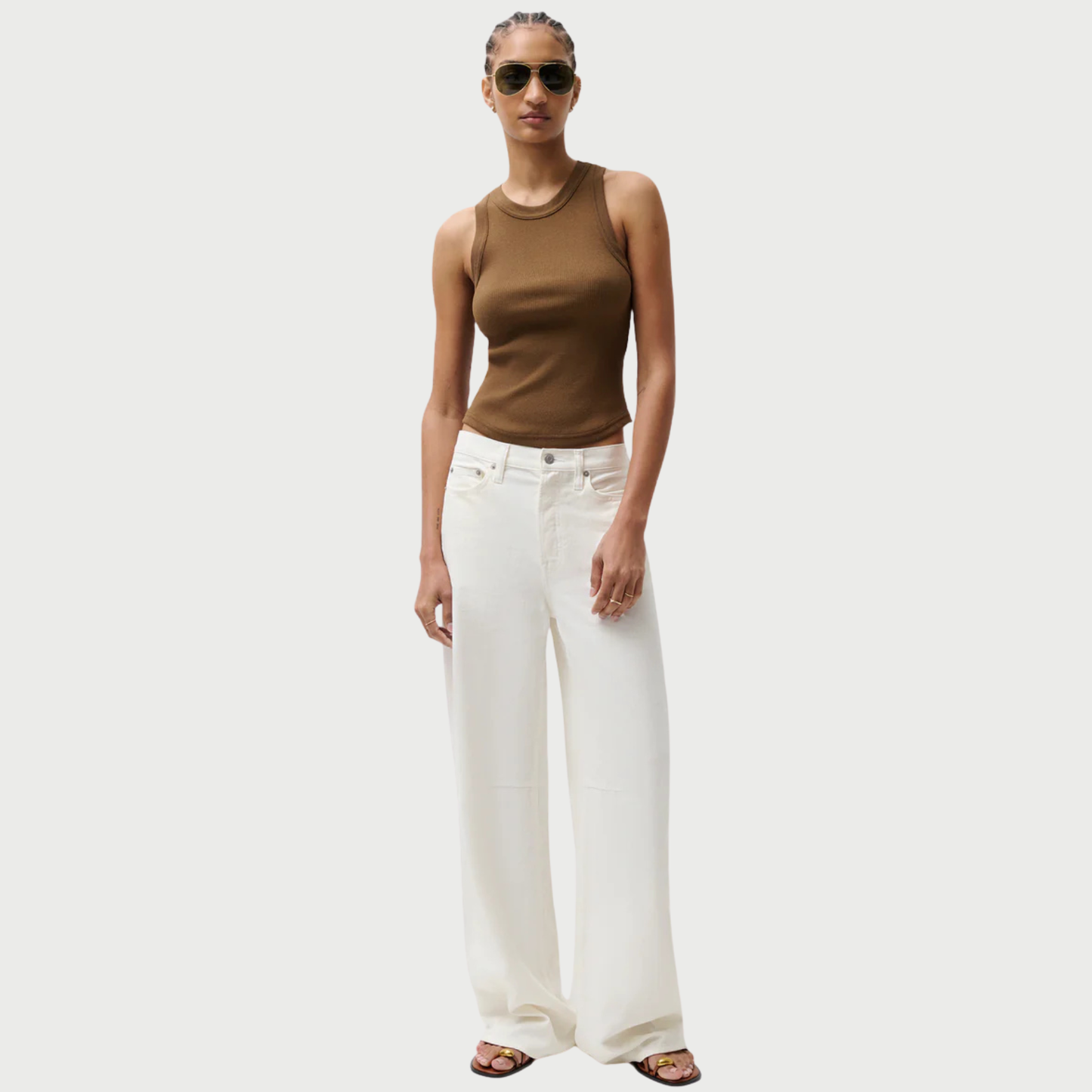 PISTOLA Sydney High Rise Bowed Linen Wide Leg in Egret, available now at Harbour Thread boutique