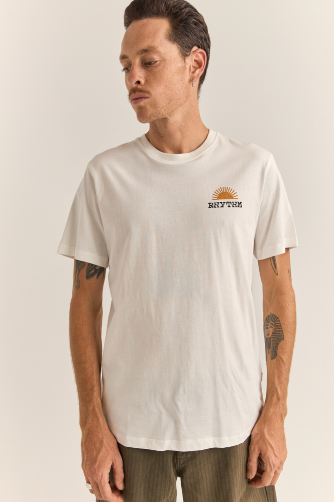 
                      
                        The short sleeve Rhythm Awake Tee in the color White
                      
                    
