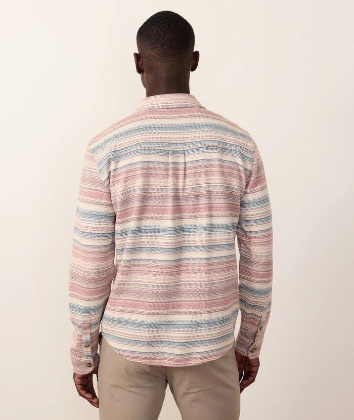 Marine Layer men's striped overshirt