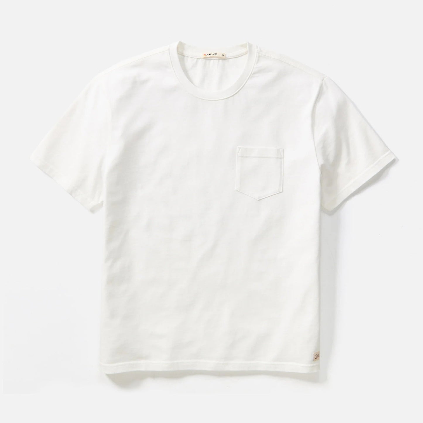 Marine Layer Luxe 250 Relaxed Pocket Tee in White