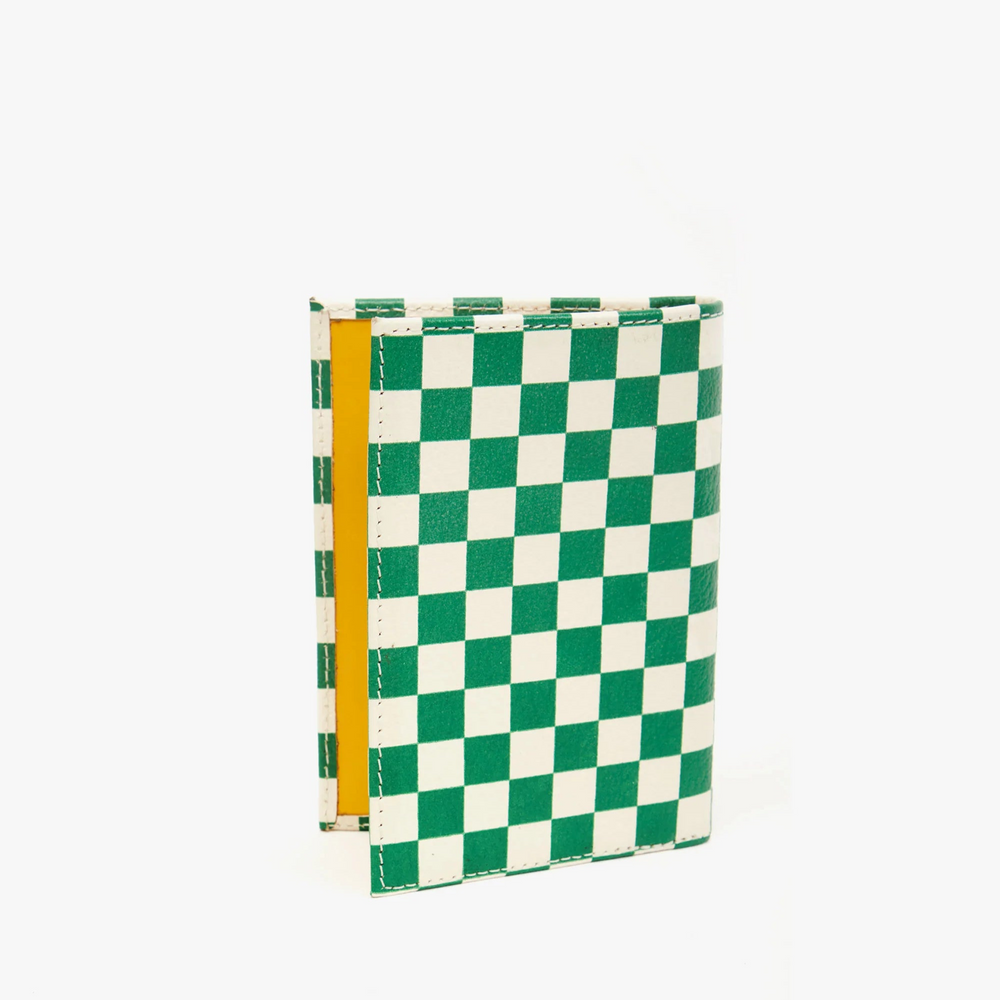 
                      
                        Green and white checkered passport sleeve
                      
                    