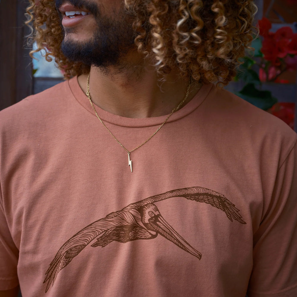 
                      
                        close up view of front of the Pelican Tee
                      
                    