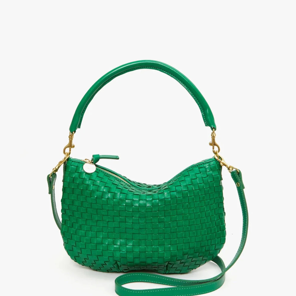 The Grass Woven Checker Petit Moyen Messenger Bag by Clare V.