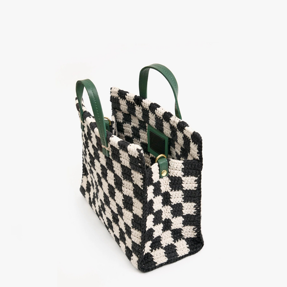 
                      
                        The Black and Cream crochet checker Petit Summer Simple Tote by Clare V. is available to shop at Harbour Thread in St. Petersburg, FL. 
                      
                    