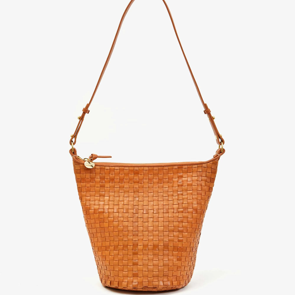 Clare V. offers the the woven bucket bag of your dreams with the effortlessly stylish Petite Jeanne, available now at Harbour Thread
