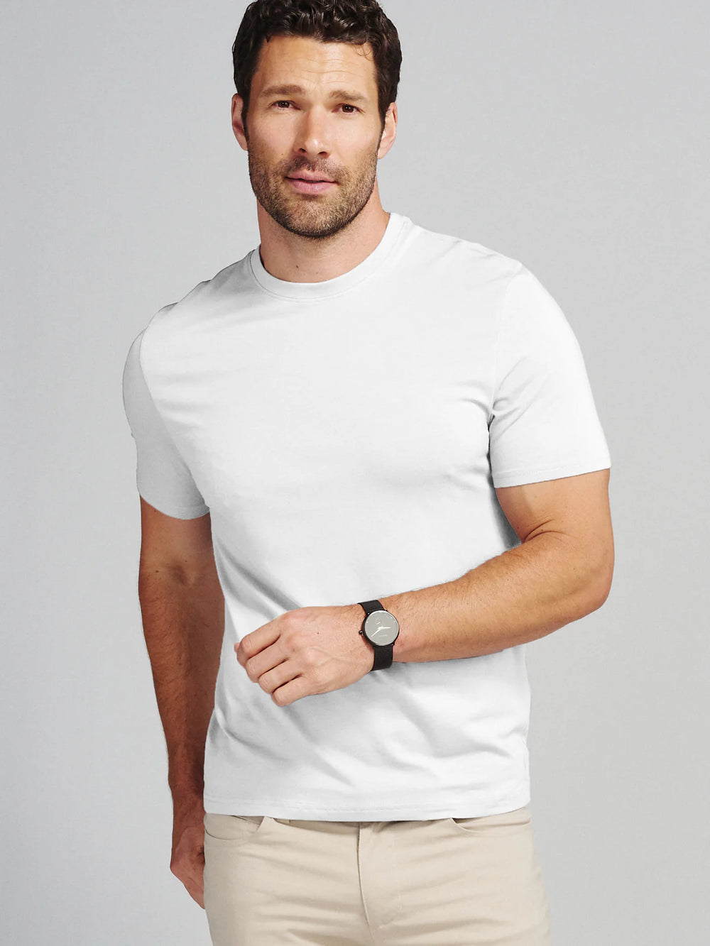 The Men's White Pimaluxe T-Shirt by Tasc Performance