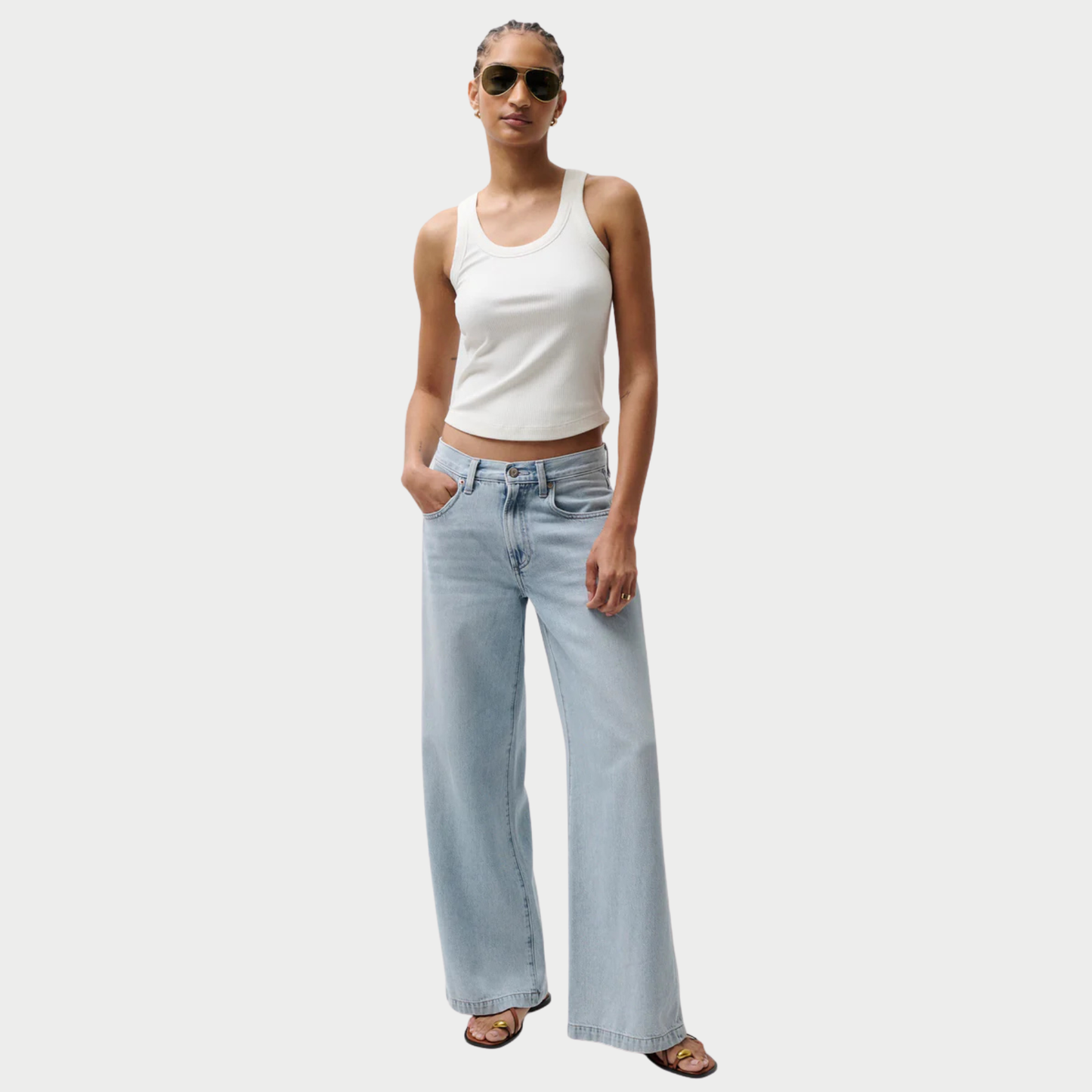 PISTOLA Jadyn Low Slung Palazzo Jean in Chateau, available at Harbour Thread boutique