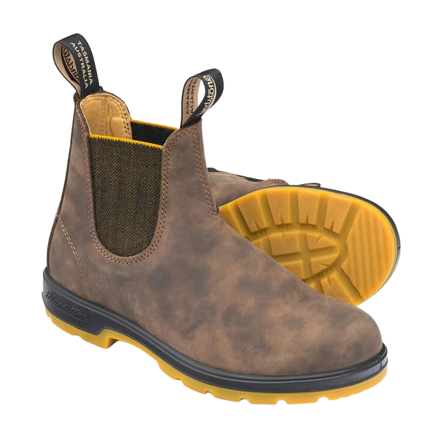 Load image into Gallery viewer, Blundstone 1944 Women&amp;#39;s Classics Chelsea Boots - Rustic Brown/Mustard
