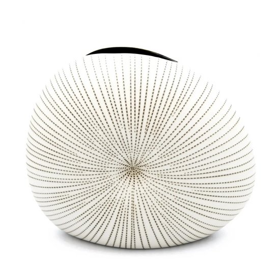 Load image into Gallery viewer, Diva Large Round Mini White Porcelain Bud Vase
