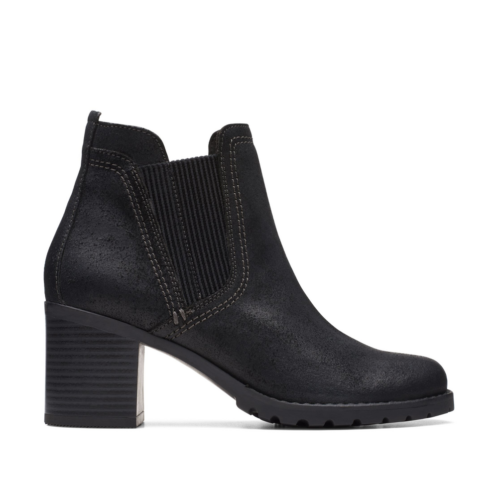 
                      
                        Clarks Leda Up Ankle Boot - Black Suede
                      
                    