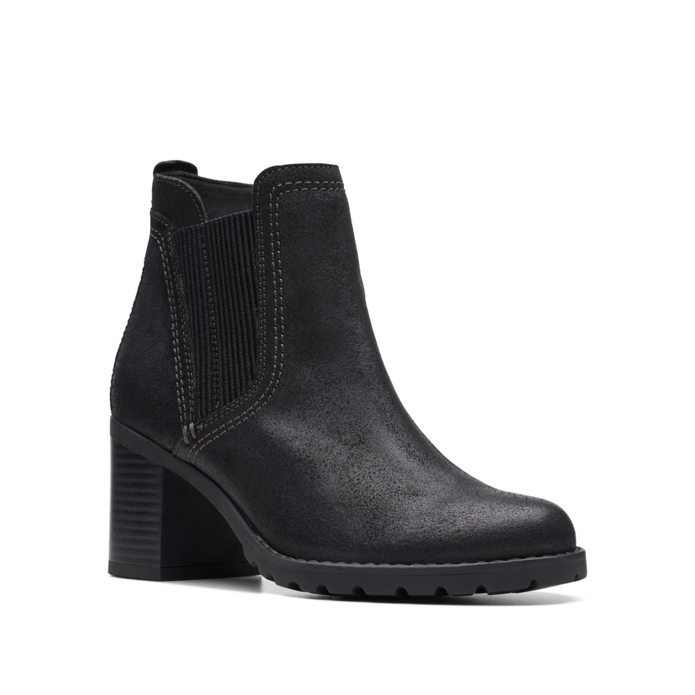 
                      
                        Clarks Leda Up Ankle Boot - Black Suede
                      
                    