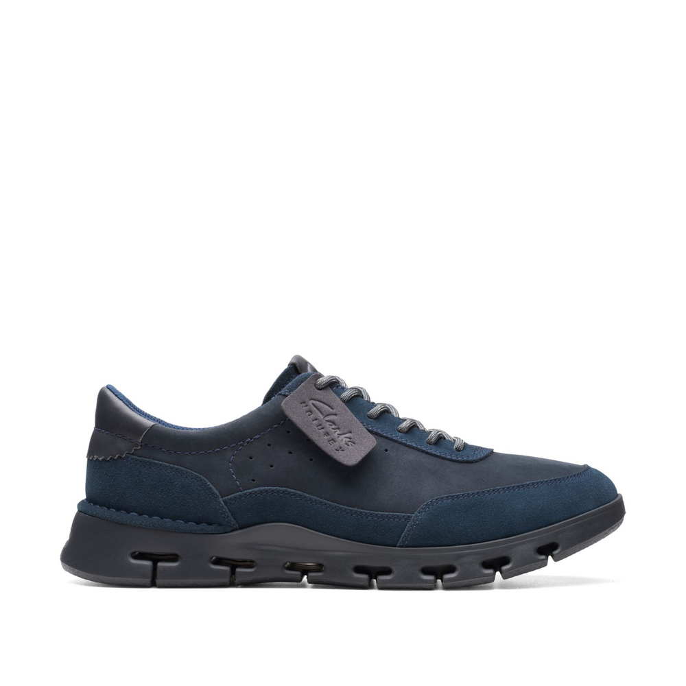 Clarks Nature X One Casual Sports Hybrid Navy Nubuck Harbour Thread