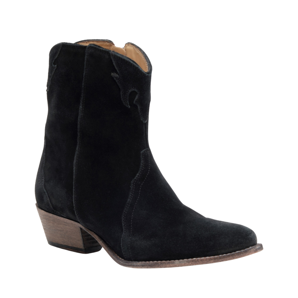 
                      
                        Free People New Frontier Western Boot - Black Suede
                      
                    