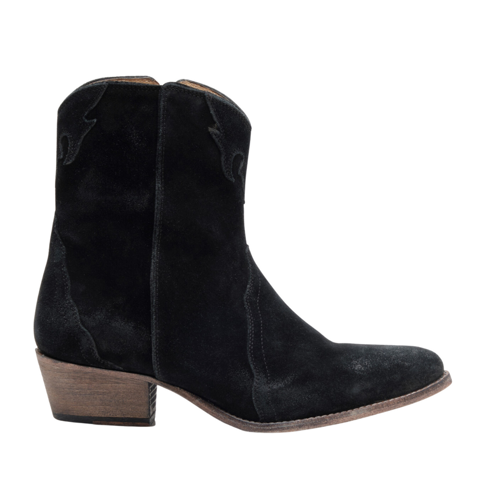 
                      
                        Free People New Frontier Western Boot - Black Suede
                      
                    