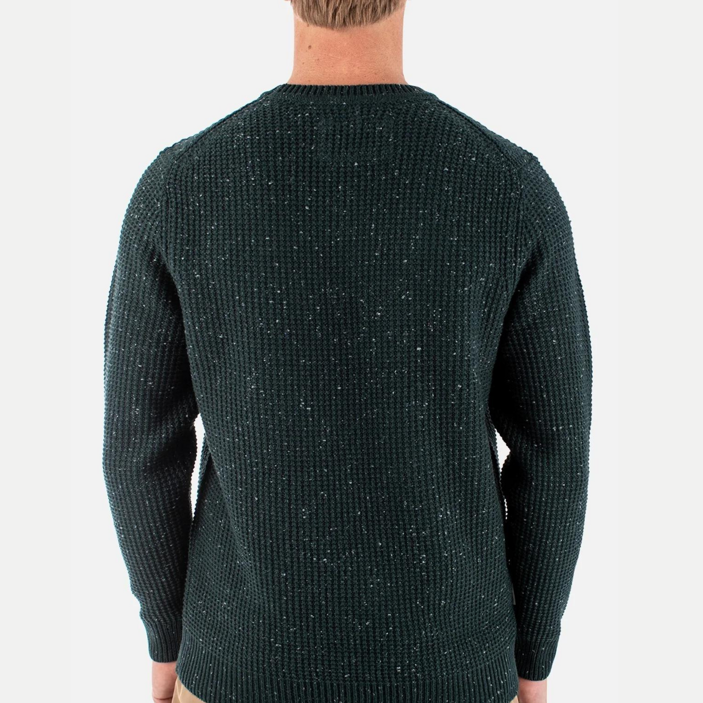 Men's dark green knit sweater