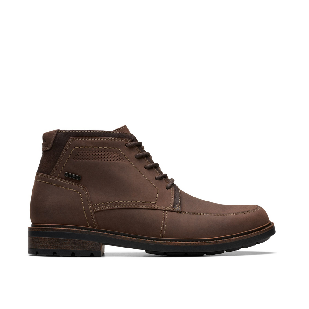 
                      
                        Clarks Un Shire Hi Waterproof - Dark Brown Leather
                      
                    