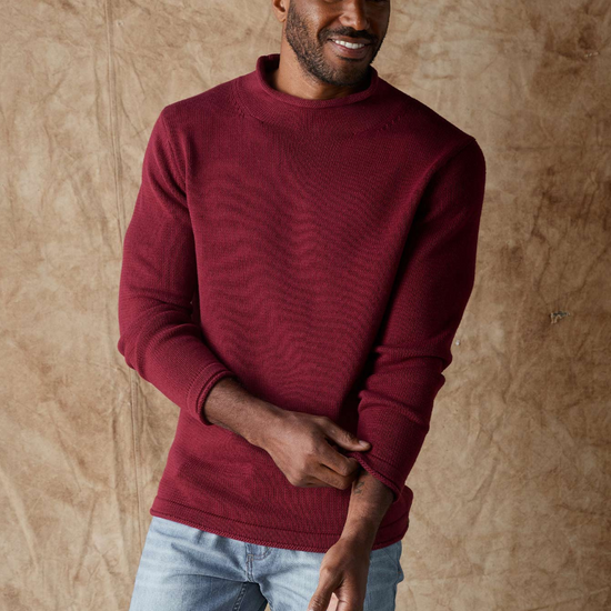 The Normal Brand Roll Neck Sweater - Wine