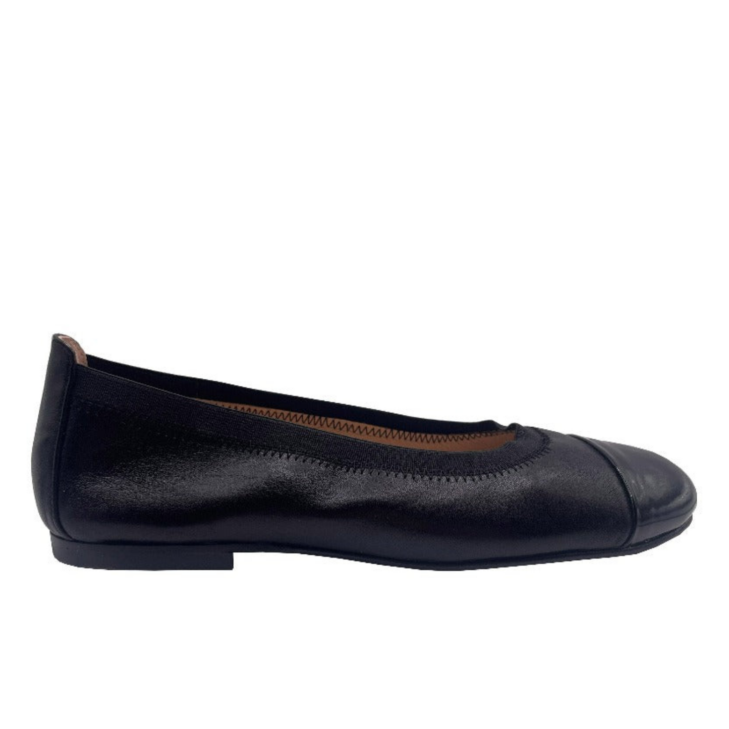 French Sole Dixie Flat - Napa/Patent Black