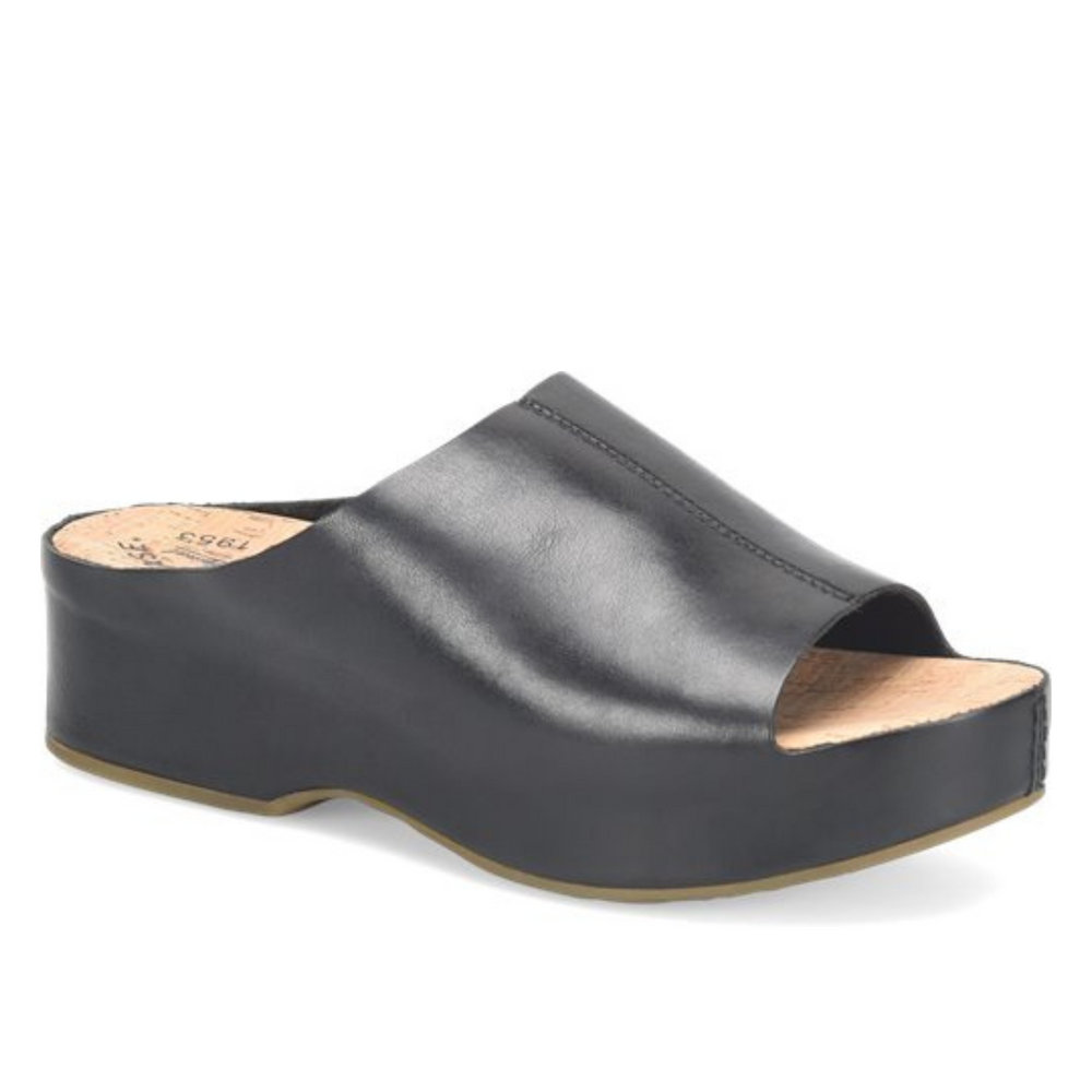 
                      
                        The Kork-Ease black leather Yazmin Slide Sandal
                      
                    