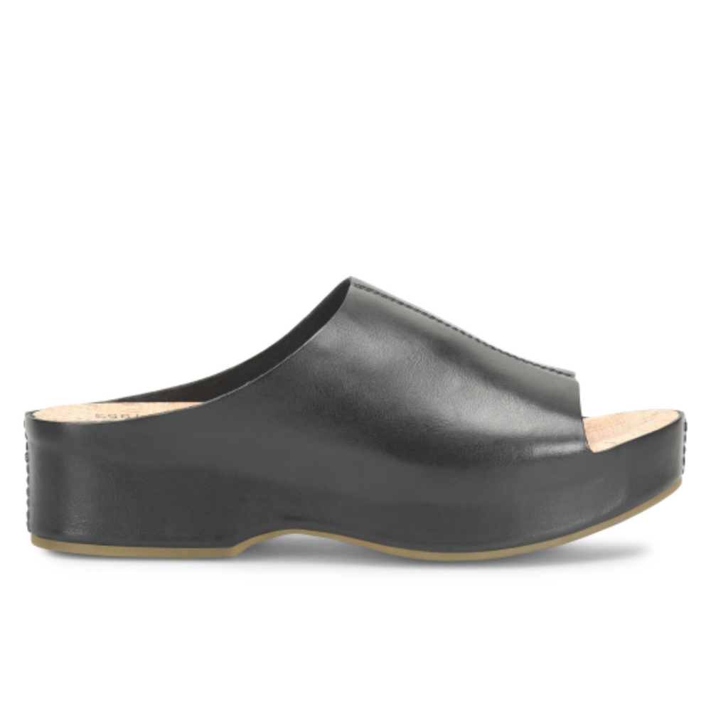 
                      
                        Black leather slide sandal by Kork-Ease
                      
                    