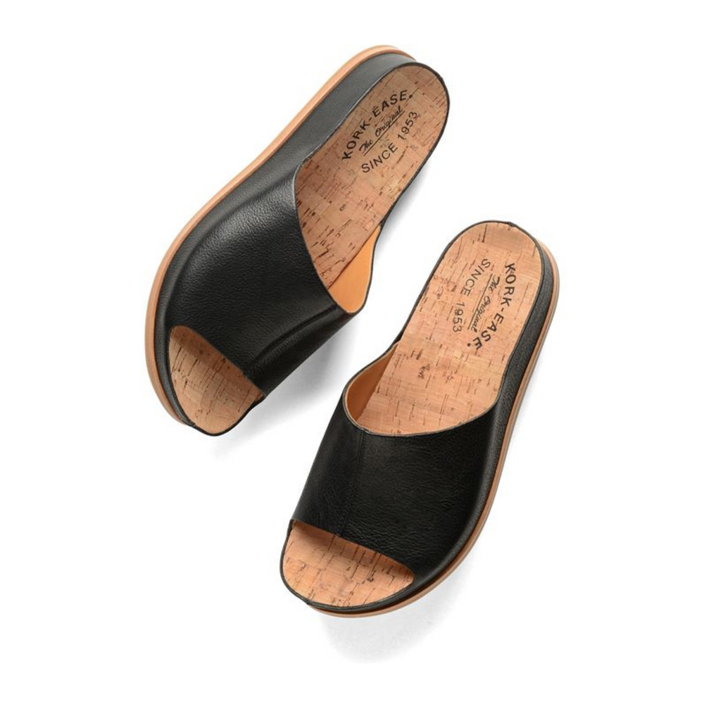 
                      
                        The black leather Tutsi Slide Sandal by Kork-Ease
                      
                    