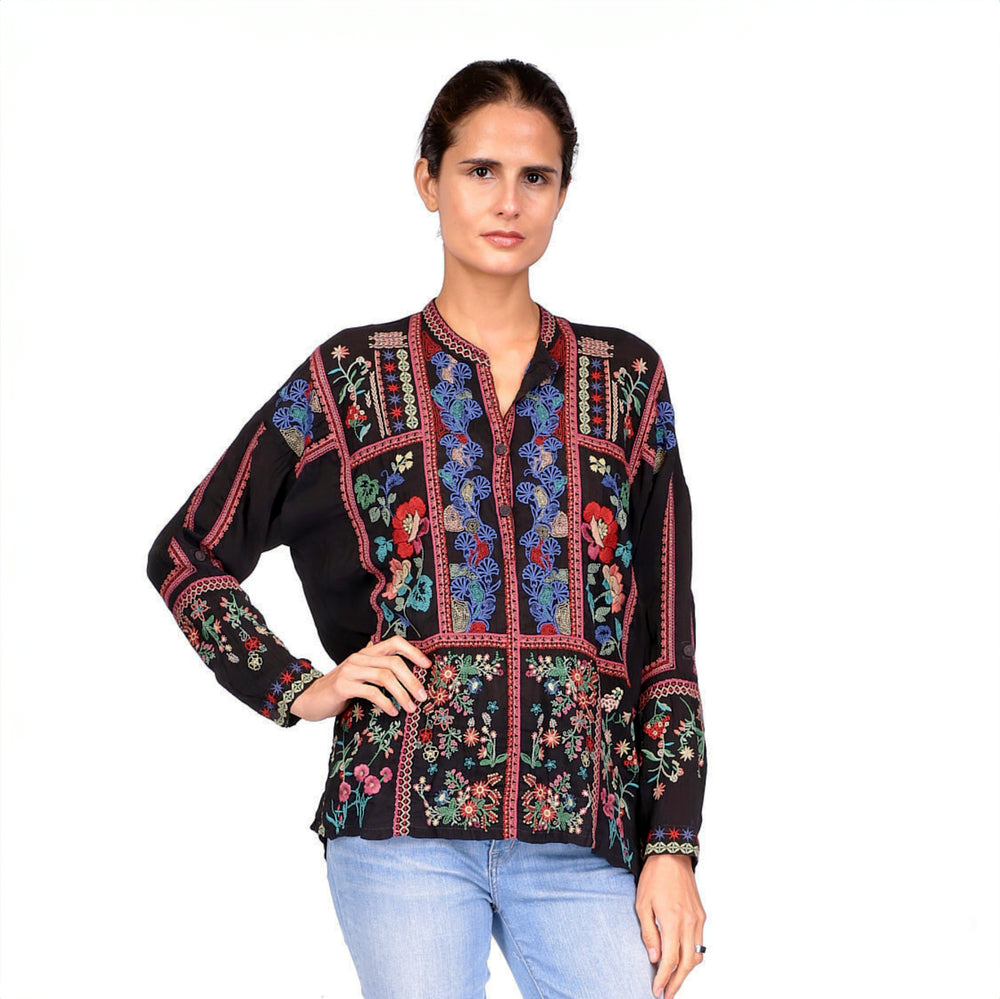 Johnny Was Bogota Blouse - Black