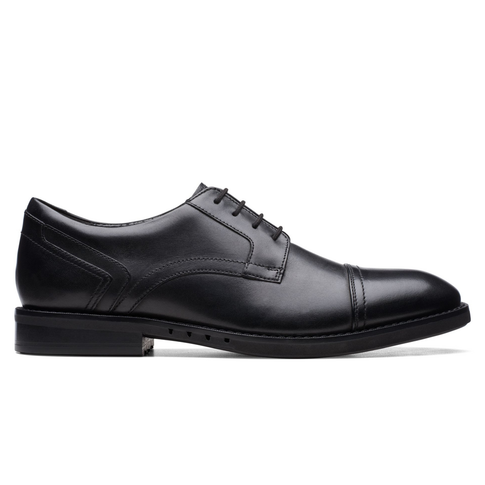 
                      
                        Clarks Un Hugh Cap Men's Oxford - Black Leather
                      
                    