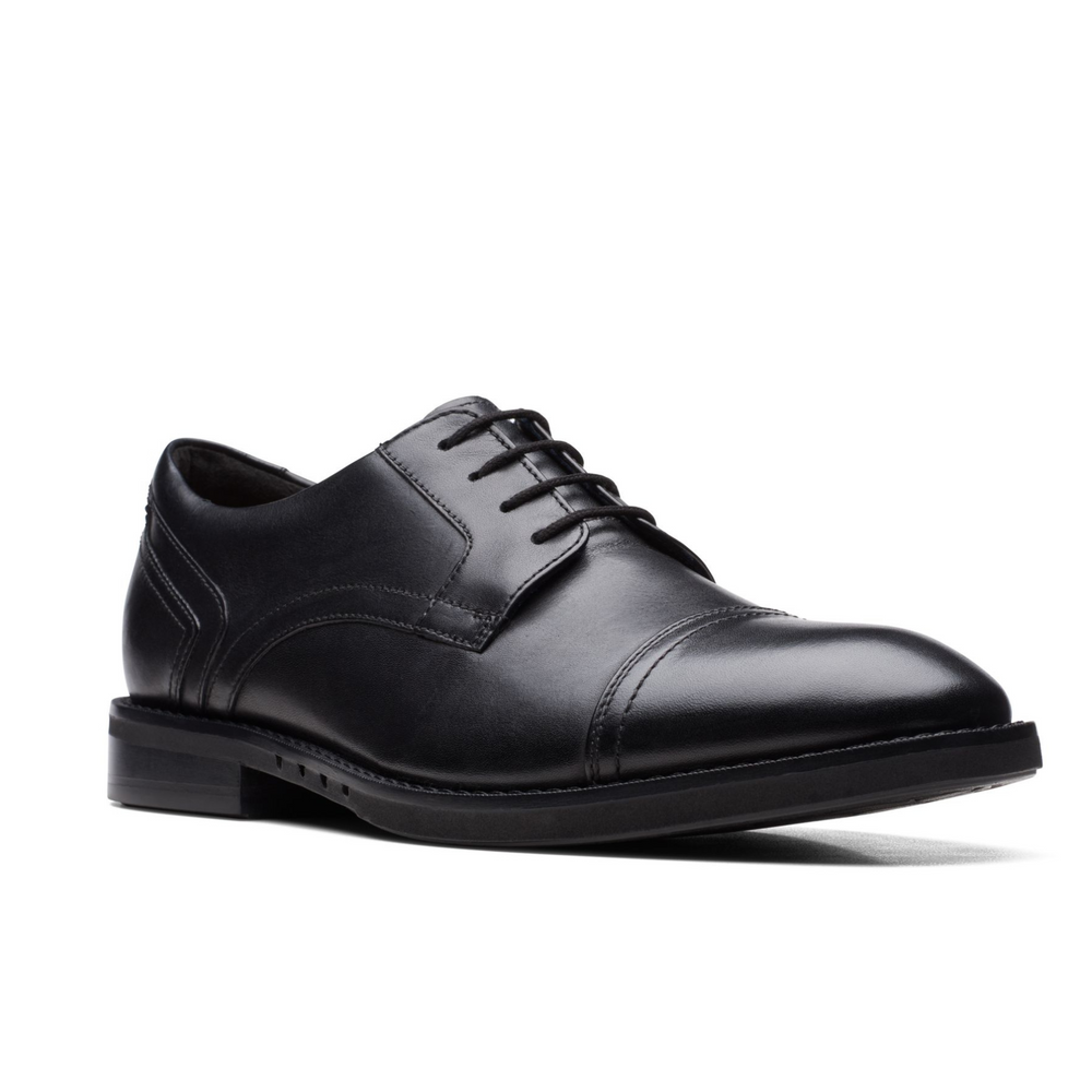 
                      
                        Clarks Un Hugh Cap Men's Oxford - Black Leather
                      
                    