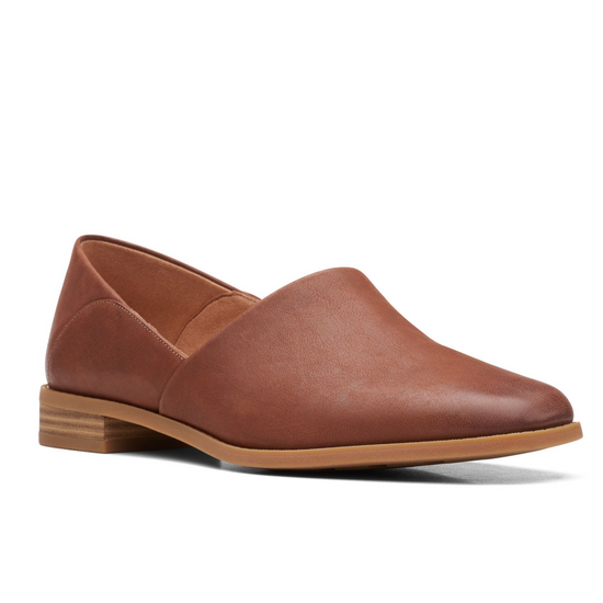 Clarks Pure Belle Leather Loafer - Dark Tan