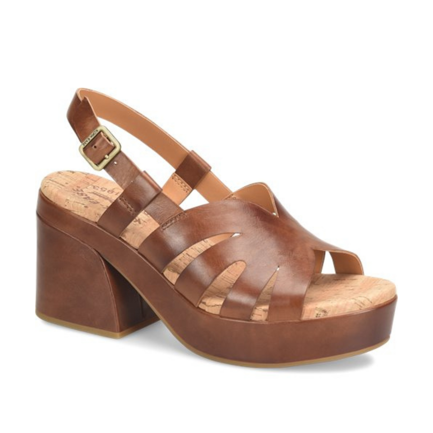 The Kork-Ease Paschal Slingback Sandal in Brown Leather
