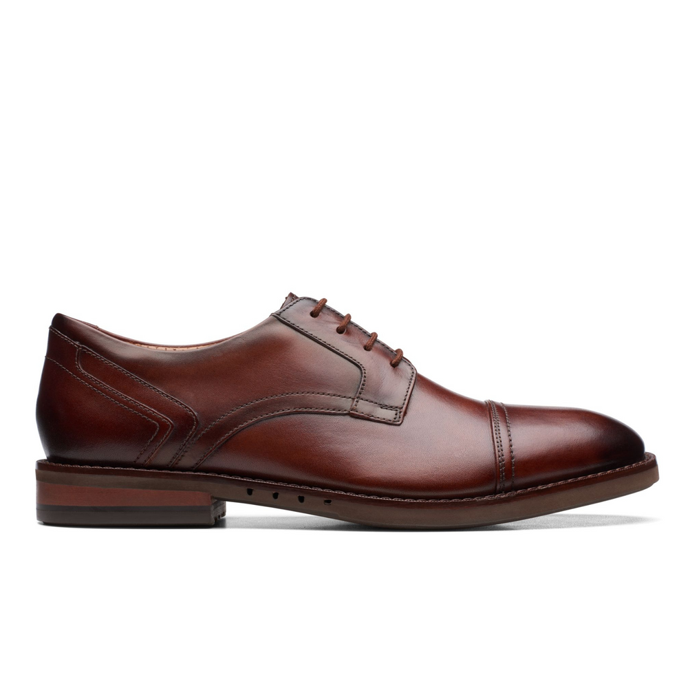 
                      
                        Clarks Un Hugh Cap Men's Oxford - Mahogany Leather
                      
                    