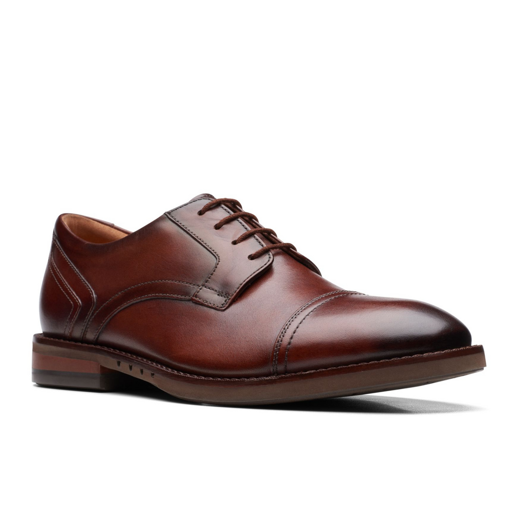 
                      
                        Clarks Un Hugh Cap Men's Oxford - Mahogany Leather
                      
                    