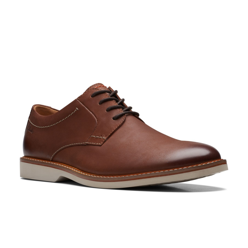 
                      
                        Clarks Atticus Leather Lace Men's Shoe - Dark Tan Leather
                      
                    