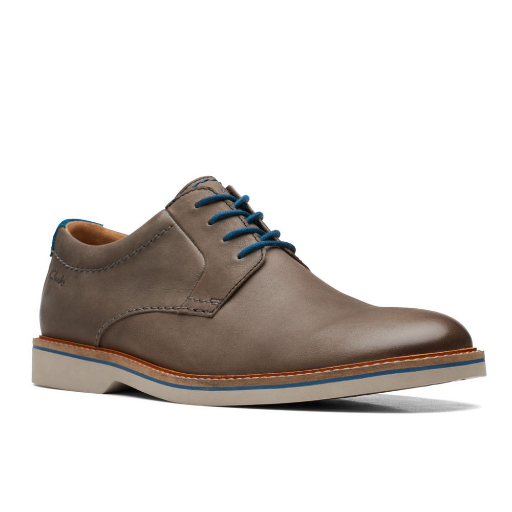 Clarks Atticus Leather Lace Men's Shoe - Stone Leather