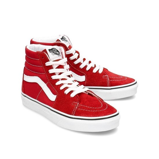 Vans Sk8-Hi Sneakers in the colors Racing Red and True White