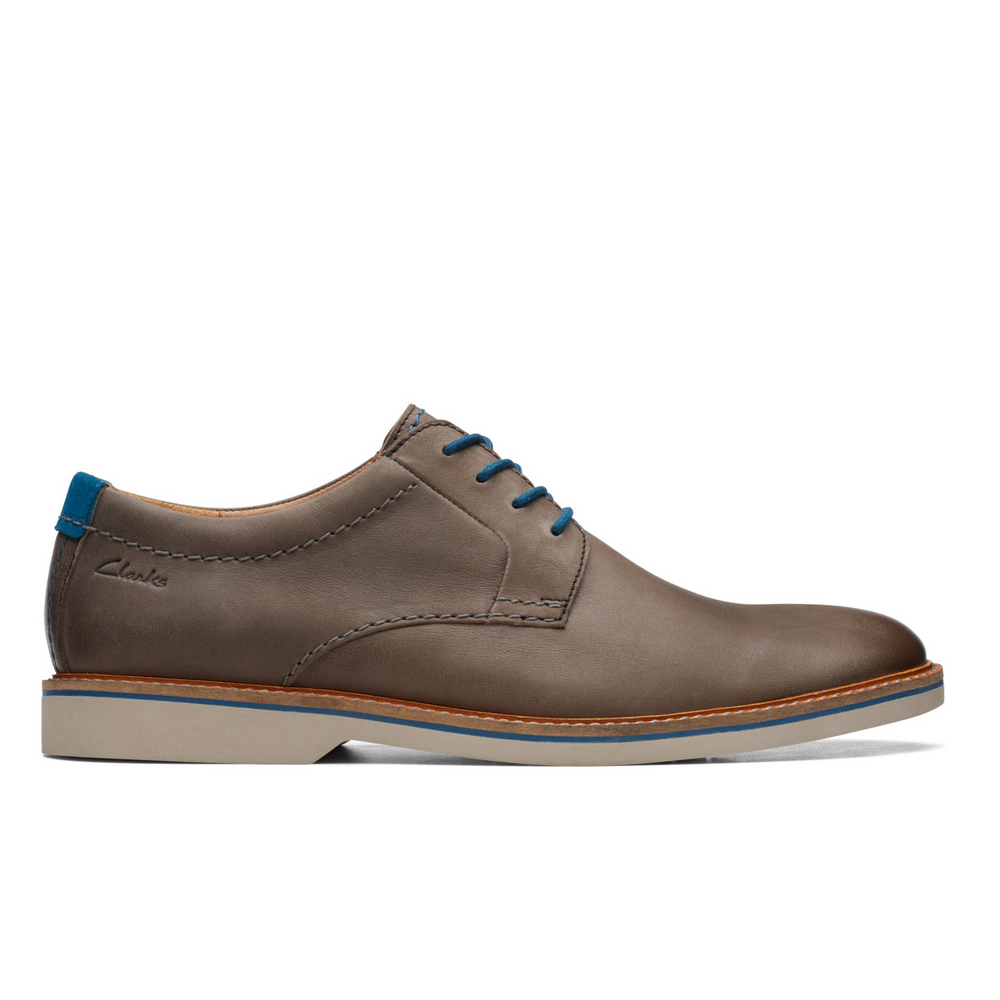 Clarks Atticus Leather Lace Men's Shoe - Stone Leather