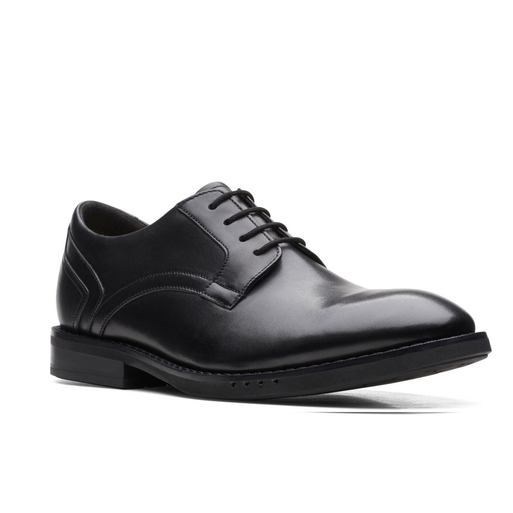 
                      
                        Clarks Un Hugh Lace Men's Shoe - Black Leather
                      
                    