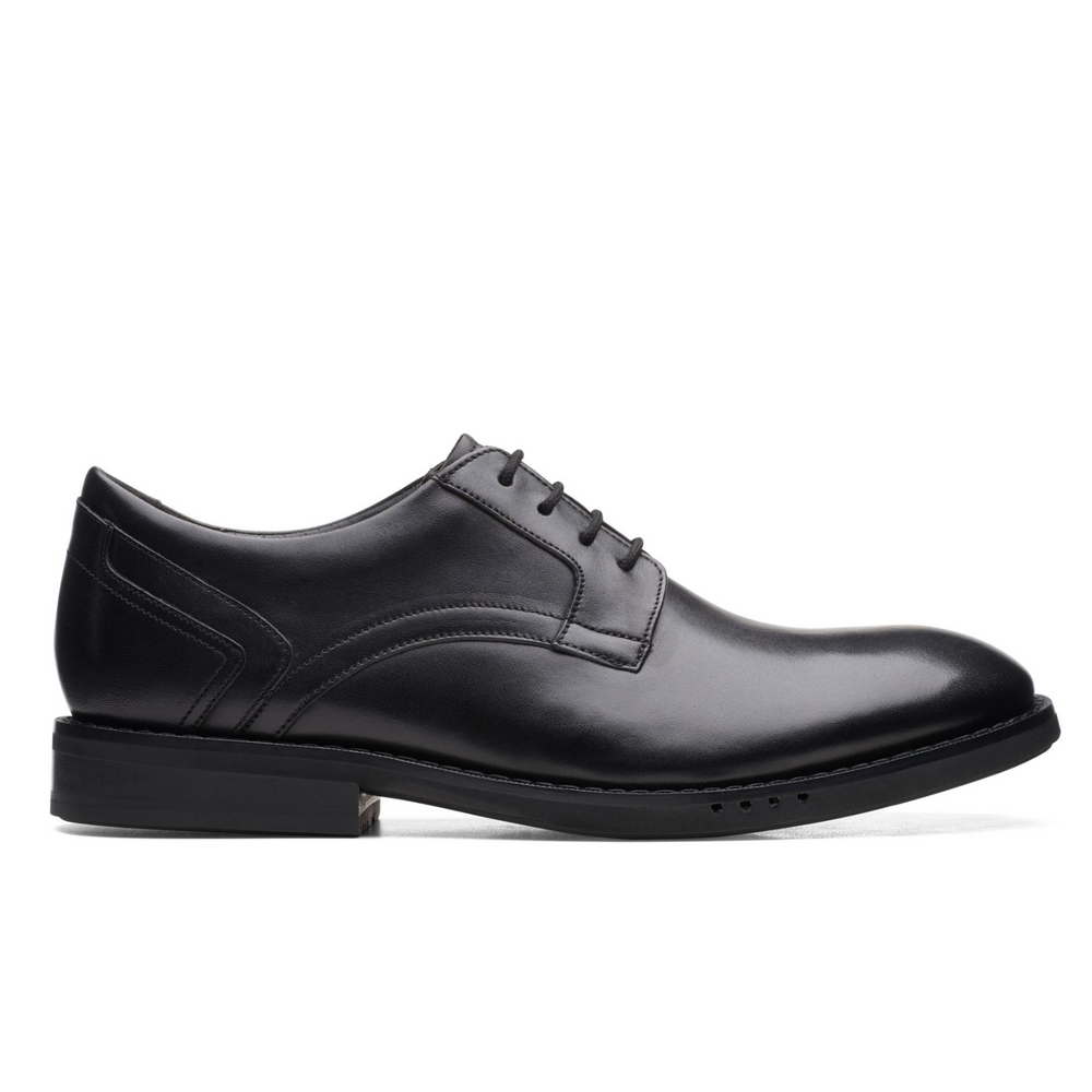 
                      
                        Clarks Un Hugh Lace Men's Shoe - Black Leather
                      
                    