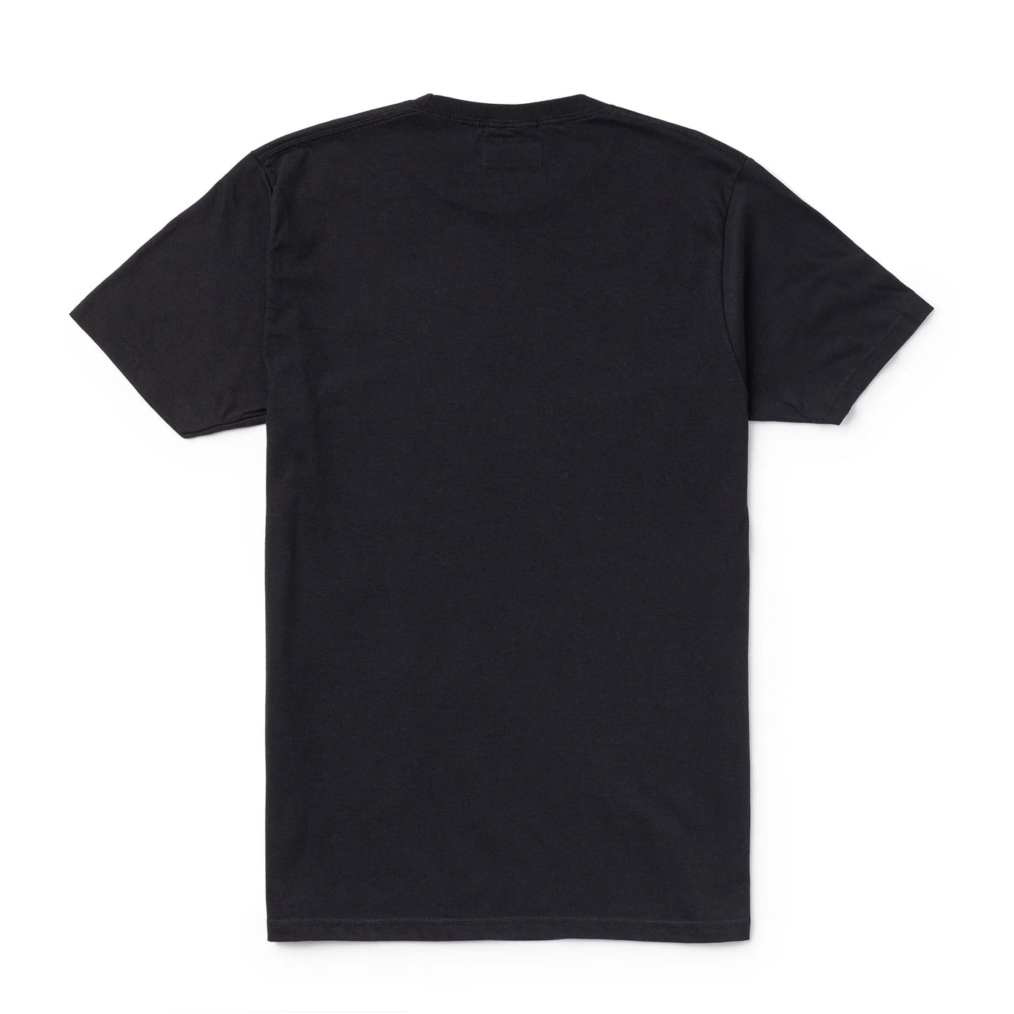 Back view of Seager's black Branded Short Sleeve Tee