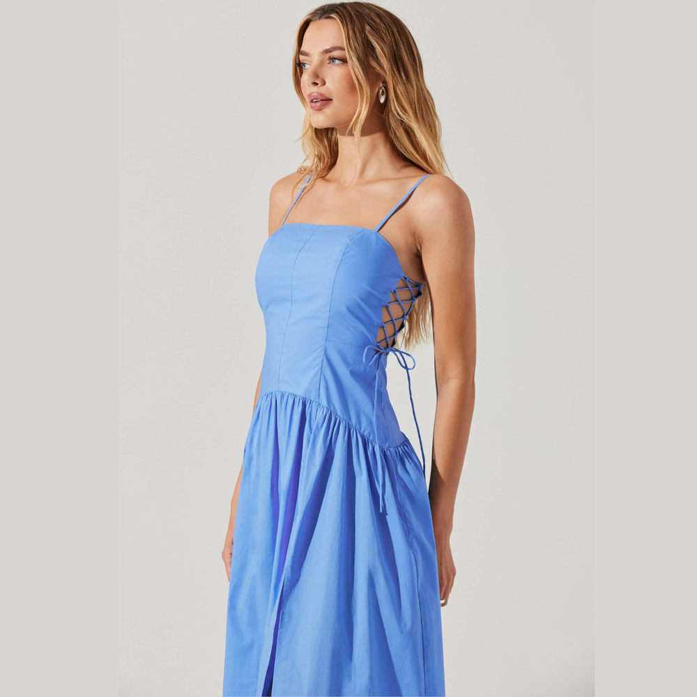 ASTR Karah Drop Waist Cutout Dress